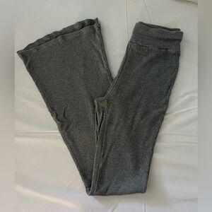 Heather Gray Ribbed Flare Leggings